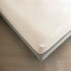 Kayori Dra på lakan för bäddmadrass Emma bomull satin - Offwhite