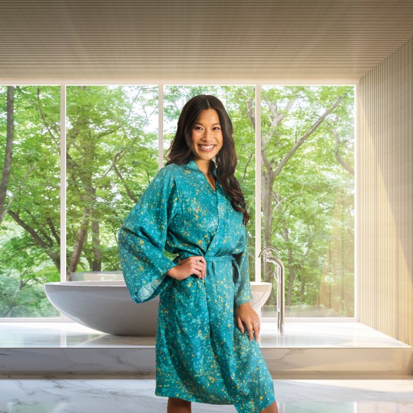 Kayori Shinjo Grön Kimono Tencel