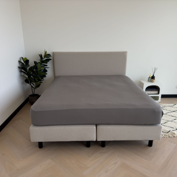 Kayori Kiyo Dra på lakan för madrass 40 cm Tencel - Antracite