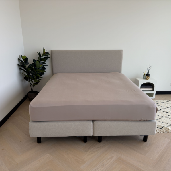 Kayori Kiyo Dra på lakan för madrass 40 cm Tencel - Taupe