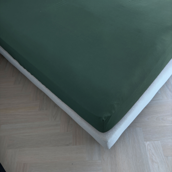 Kayori Shizu Dra på lakan för madrass 40 cm Jersey - Mörkgrön