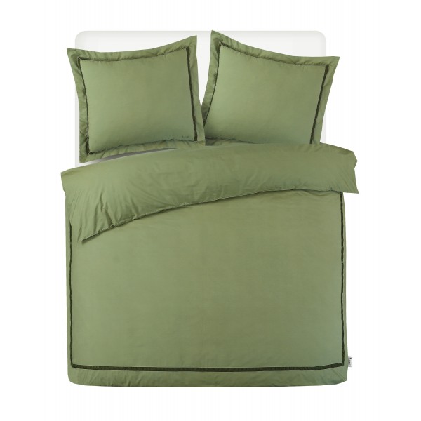 Kayori - Yamato - Påslakan - Percale - 220x220 - Grön