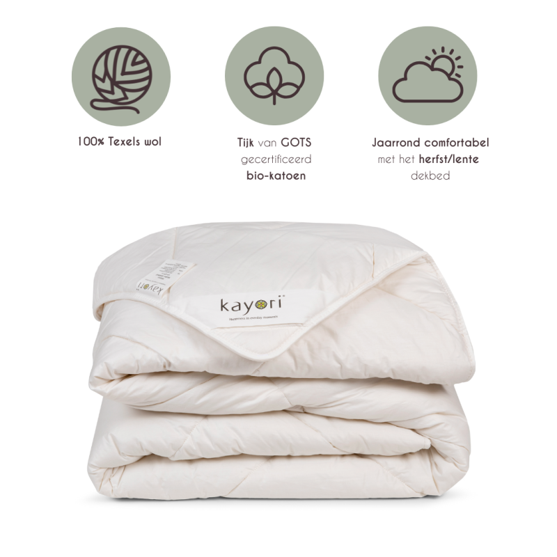 Kayori Keito Texels wol Dekbed - Lente/Herfst