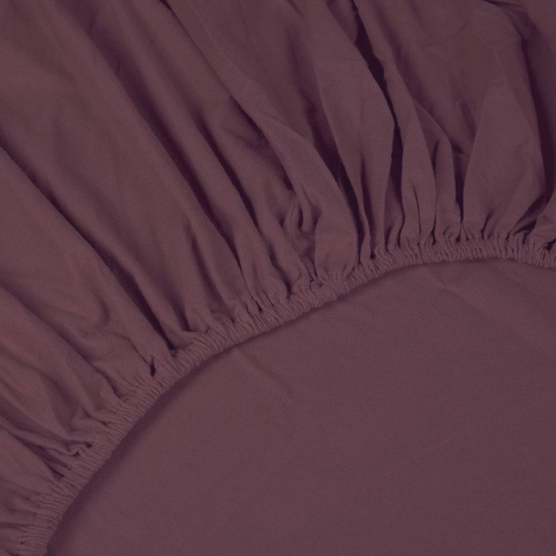 Kayori dra-på-lakan för madrass Atsui Flanell – Burgundy