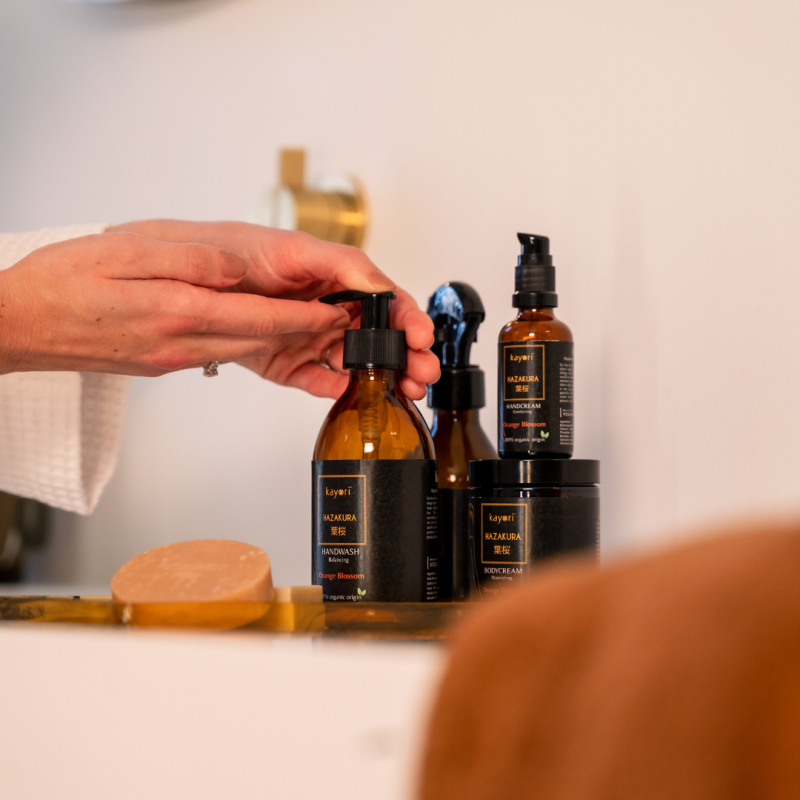 Kayori - Handwash Glas 500ml Shincha