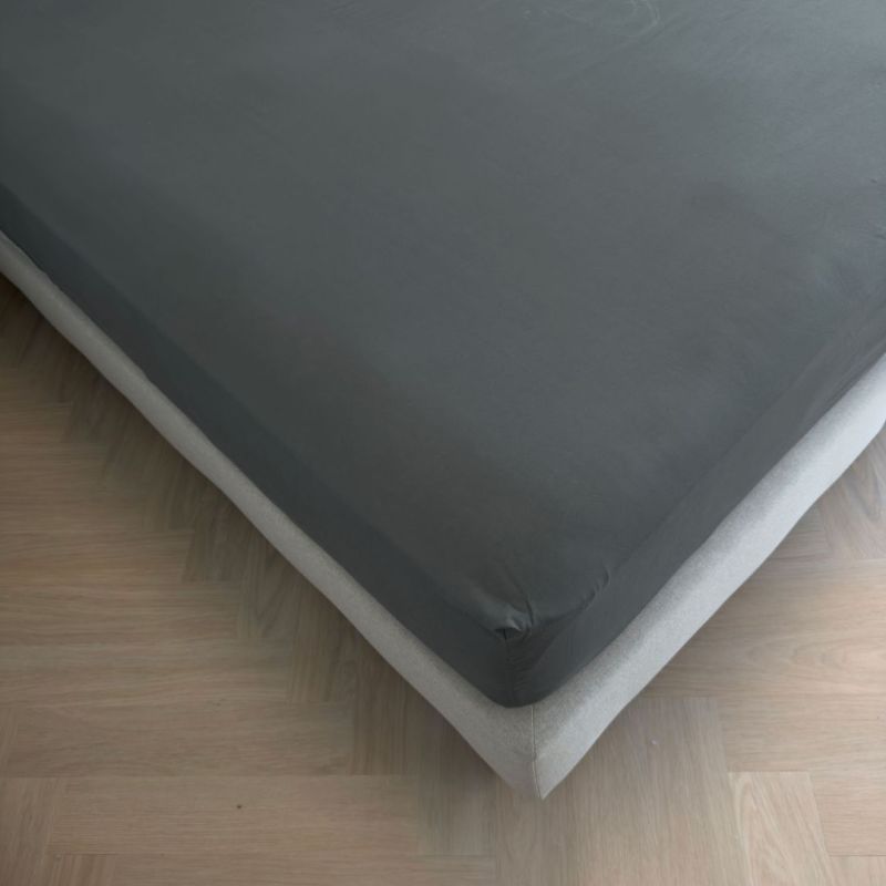 Kayori Kai Dra på lakan för Splitbäddmadrass Bomull - Antracit