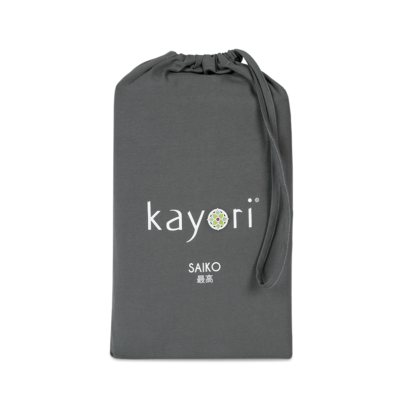 Kayori Saiko Dra på lakan för Splitbäddmadrass - Premium Jersey - Antracit