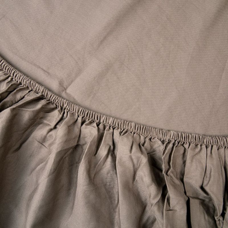 Kayori Edo Dra på lakan för madrass bomull satin - Kaki