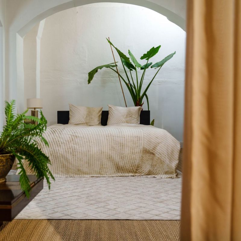 Kayori - Sakae - Påslakan  - Bomull Satin - Sand