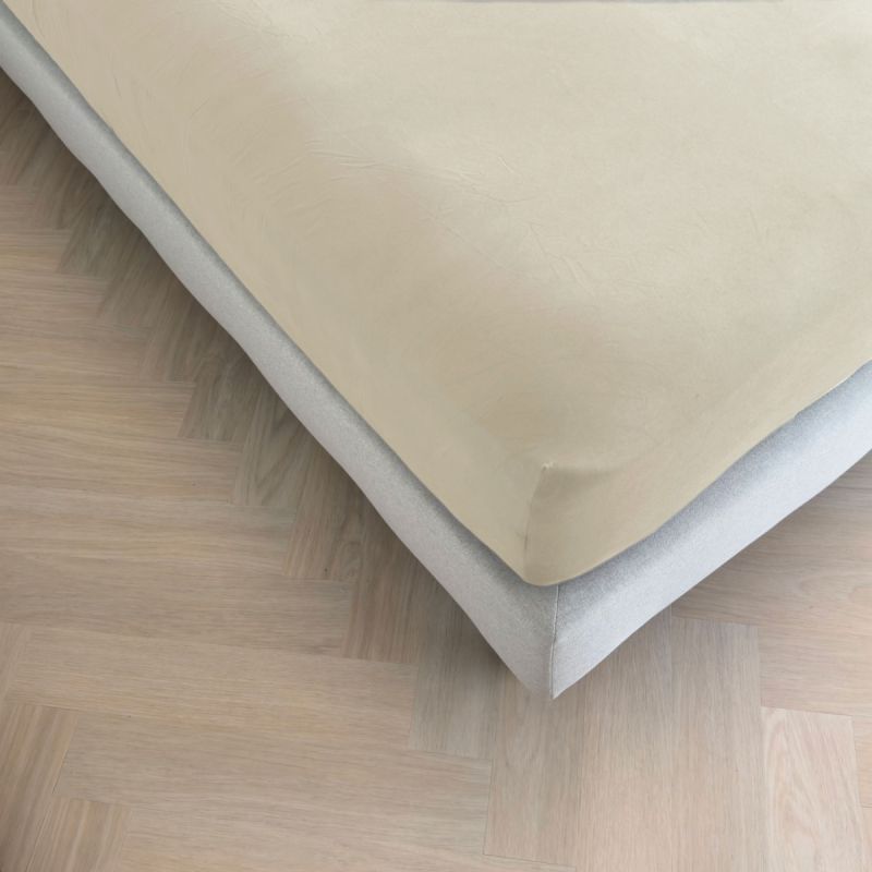 Kayori Sota dra-på-lakan för splitbäddmadrass i Tencel – Sand